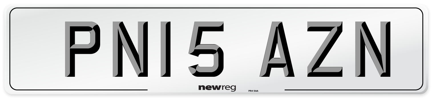 PN15 AZN Number Plate from New Reg